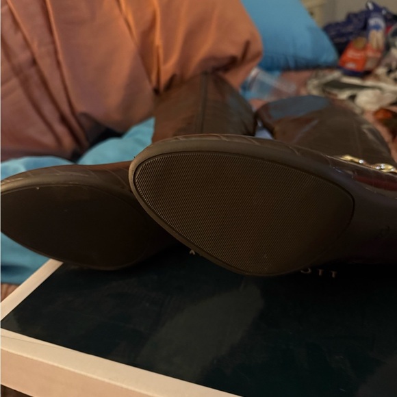 Karen Scott Brown Croco heeled boots - Picture 4 of 5